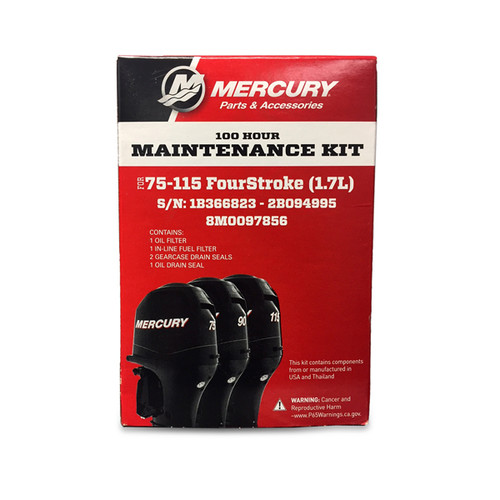 Mercury 100-Hour Service Kit – 75-115 HP FourStroke (1.7L)